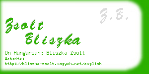 zsolt bliszka business card